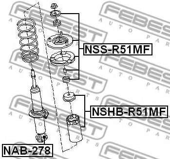 Втулка, амортизатор FEBEST NAB-278 Втулка, амортизатор FEBEST NAB-278