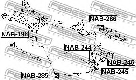 Сайлентблок рычага FEBEST NAB-285 Сайлентблок рычага FEBEST NAB-285