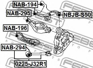 Сайлентблок рычага FEBEST NAB-295 Сайлентблок рычага FEBEST NAB-295