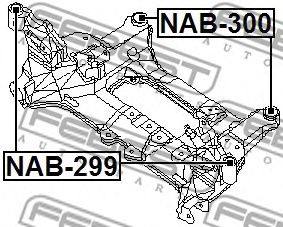 Сайлентблок задней балки FEBEST NAB-300 Сайлентблок задней балки FEBEST NAB-300
