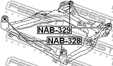 Сайлентблок задней балки FEBEST NAB-329 Сайлентблок задней балки FEBEST NAB-329