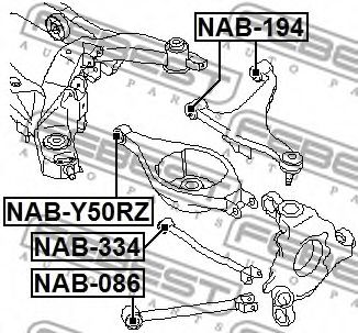 Сайлентблок рычага FEBEST NAB-334 Сайлентблок рычага FEBEST NAB-334