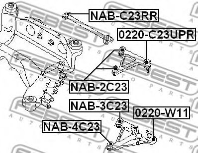Сайлентблок рычага FEBEST NAB-C23RR Сайлентблок рычага FEBEST NAB-C23RR