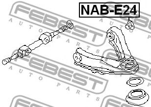 Сайлентблок рычага FEBEST NAB-E24 Сайлентблок рычага FEBEST NAB-E24