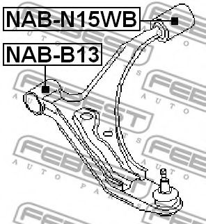 Сайлентблок рычага FEBEST NAB-N15WB Сайлентблок рычага FEBEST NAB-N15WB