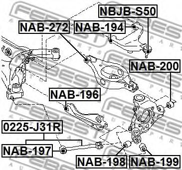 Шаровая опора комплект FEBEST NBJB-S50 Шаровая опора комплект FEBEST NBJB-S50