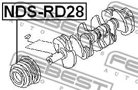 Шкив коленвала FEBEST NDS-RD28 Шкив коленвала FEBEST NDS-RD28