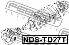 Шкив коленвала FEBEST NDS-TD27T Шкив коленвала FEBEST NDS-TD27T