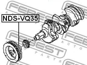 Шкив коленвала FEBEST NDS-VQ35 Шкив коленвала FEBEST NDS-VQ35