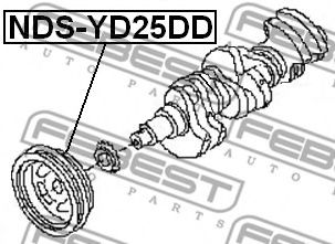 Шкив коленвала FEBEST NDS-YD25DD Шкив коленвала FEBEST NDS-YD25DD