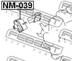 Подушка двигателя FEBEST NM-039 Подушка двигателя FEBEST NM-039