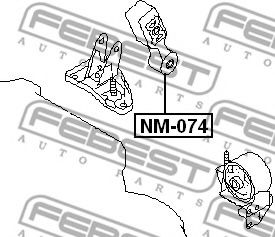 Подушка двигателя FEBEST NM-074 Подушка двигателя FEBEST NM-074
