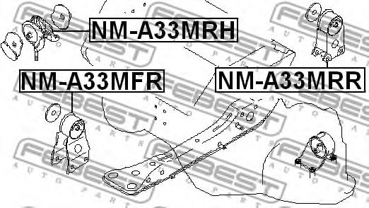 Подушка двигателя FEBEST NM-A33MFR Подушка двигателя FEBEST NM-A33MFR