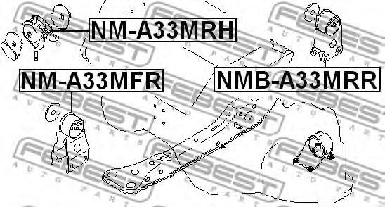 Подушка двигателя FEBEST NMB-A33MRR Подушка двигателя FEBEST NMB-A33MRR