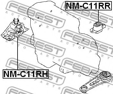 Подушка двигателя FEBEST NM-C11RH Подушка двигателя FEBEST NM-C11RH