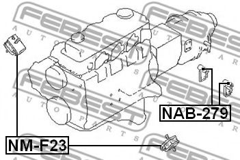 Подушка двигателя FEBEST NM-F23 Подушка двигателя FEBEST NM-F23