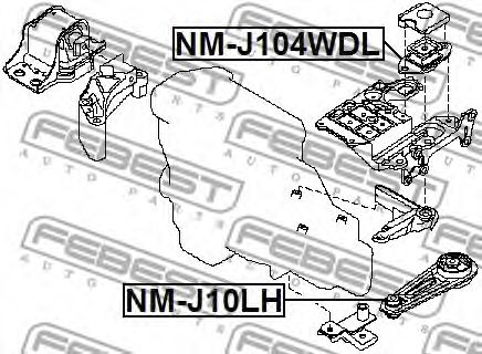 Подушка МКПП FEBEST NM-J104WDL Подушка МКПП FEBEST NM-J104WDL