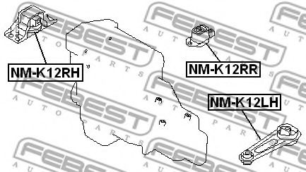 Подушка двигателя FEBEST NM-K12LH Подушка двигателя FEBEST NM-K12LH