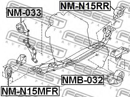 Подушка двигателя FEBEST NM-N15RR Подушка двигателя FEBEST NM-N15RR