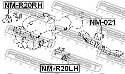 Подушка двигателя FEBEST NM-R20LH Подушка двигателя FEBEST NM-R20LH