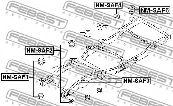 Сайлентблок задней балки FEBEST NM-SAF4 Сайлентблок задней балки FEBEST NM-SAF4