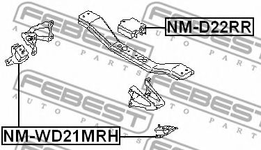 Подушка двигателя FEBEST NM-WD21MRH Подушка двигателя FEBEST NM-WD21MRH