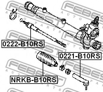 Пыльник рулевой рейки FEBEST NRKB-B10RS Пыльник рулевой рейки FEBEST NRKB-B10RS