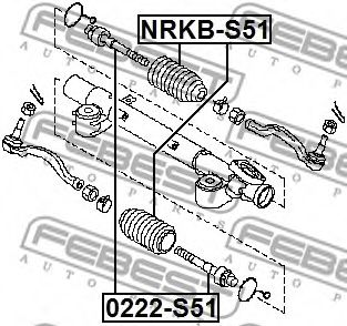 Пыльник рулевой рейки FEBEST NRKB-S51 Пыльник рулевой рейки FEBEST NRKB-S51
