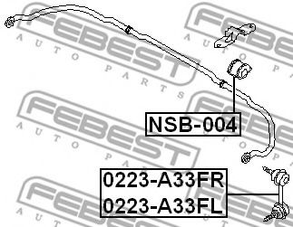 Втулка стабилизатора FEBEST NSB-004 Втулка стабилизатора FEBEST NSB-004