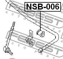 Втулка стабилизатора FEBEST NSB-006 Втулка стабилизатора FEBEST NSB-006