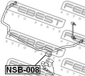 Втулка стабилизатора FEBEST NSB-008 Втулка стабилизатора FEBEST NSB-008
