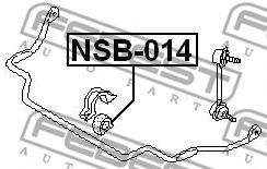 Втулка стабилизатора FEBEST NSB-014 Втулка стабилизатора FEBEST NSB-014