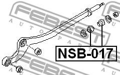 Сайлентблок рычага FEBEST NSB-017 Сайлентблок рычага FEBEST NSB-017