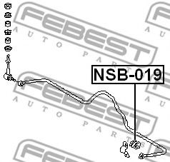 Втулка стабилизатора FEBEST NSB-019 Втулка стабилизатора FEBEST NSB-019