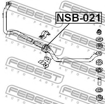 Втулка стабилизатора FEBEST NSB-021 Втулка стабилизатора FEBEST NSB-021