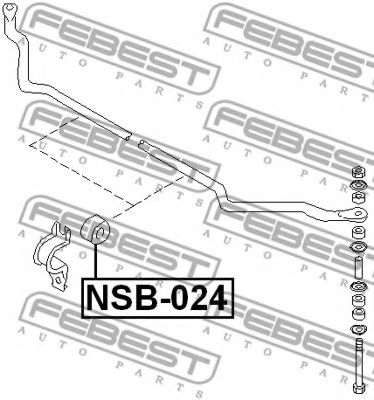 Втулка стабилизатора FEBEST NSB-024 Втулка стабилизатора FEBEST NSB-024