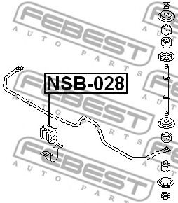 Втулка стабилизатора FEBEST NSB-028 Втулка стабилизатора FEBEST NSB-028