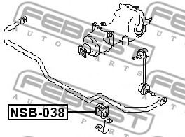 Втулка стабилизатора FEBEST NSB-038 Втулка стабилизатора FEBEST NSB-038