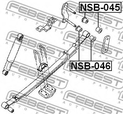 Втулка рессоры FEBEST NSB-045 Втулка рессоры FEBEST NSB-045