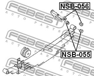 Втулка рессоры FEBEST NSB-056 Втулка рессоры FEBEST NSB-056
