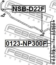 Втулка стабилизатора FEBEST NSB-D22F Втулка стабилизатора FEBEST NSB-D22F