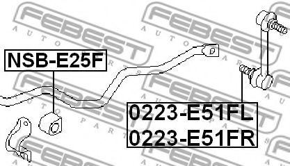 Втулка стабилизатора FEBEST NSB-E25F Втулка стабилизатора FEBEST NSB-E25F