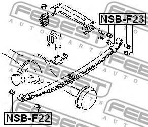 Втулка рессоры FEBEST NSB-F22 Втулка рессоры FEBEST NSB-F22