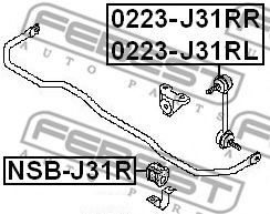 Втулка стабилизатора FEBEST NSB-J31R Втулка стабилизатора FEBEST NSB-J31R