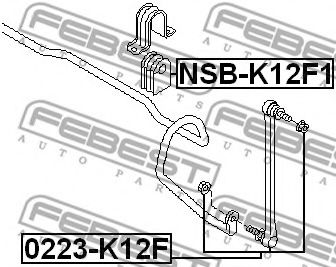 Втулка стабилизатора FEBEST NSB-K12F1 Втулка стабилизатора FEBEST NSB-K12F1