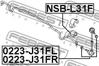 Втулка стабилизатора FEBEST NSB-L31F Втулка стабилизатора FEBEST NSB-L31F