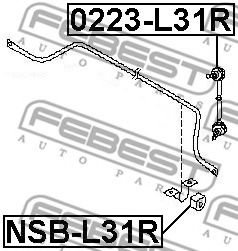 Втулка стабилизатора FEBEST NSB-L31R Втулка стабилизатора FEBEST NSB-L31R