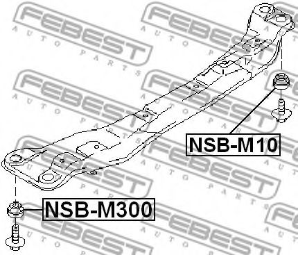 Сайлентблок задней балки FEBEST NSB-M300 Сайлентблок задней балки FEBEST NSB-M300