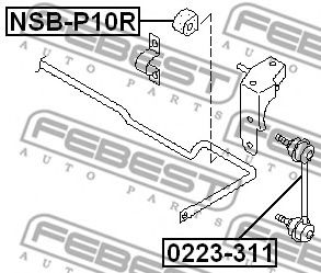 Втулка стабилизатора FEBEST NSB-P10R Втулка стабилизатора FEBEST NSB-P10R