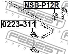 Втулка стабилизатора FEBEST NSB-P12R Втулка стабилизатора FEBEST NSB-P12R